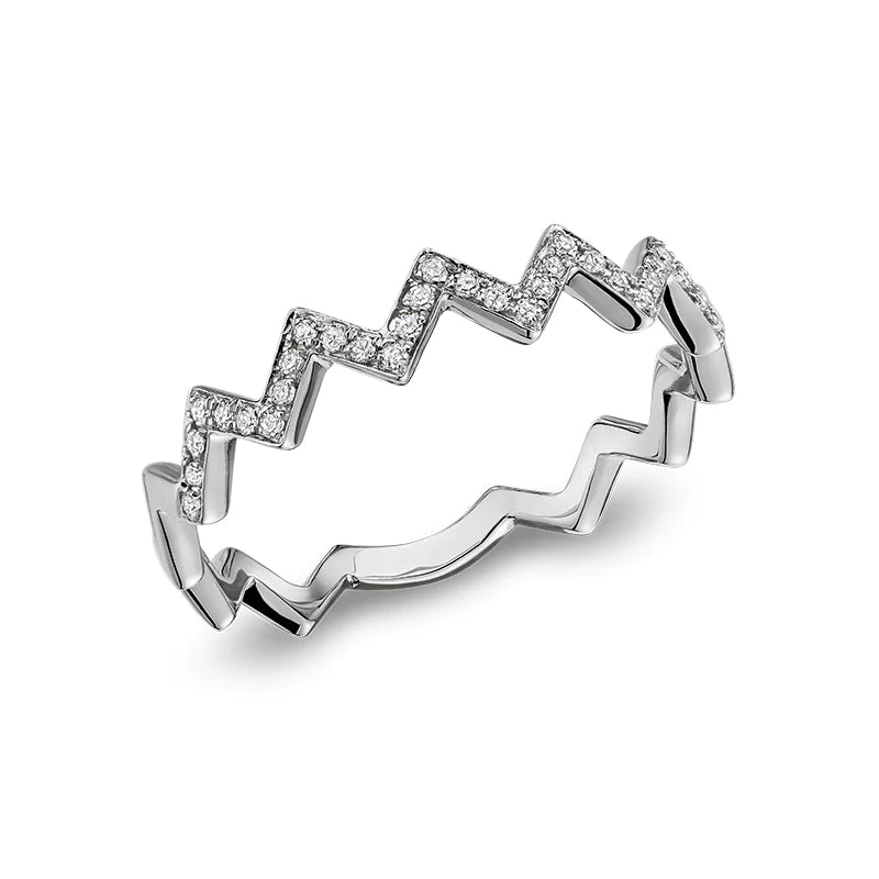 Wave Diamond Ring