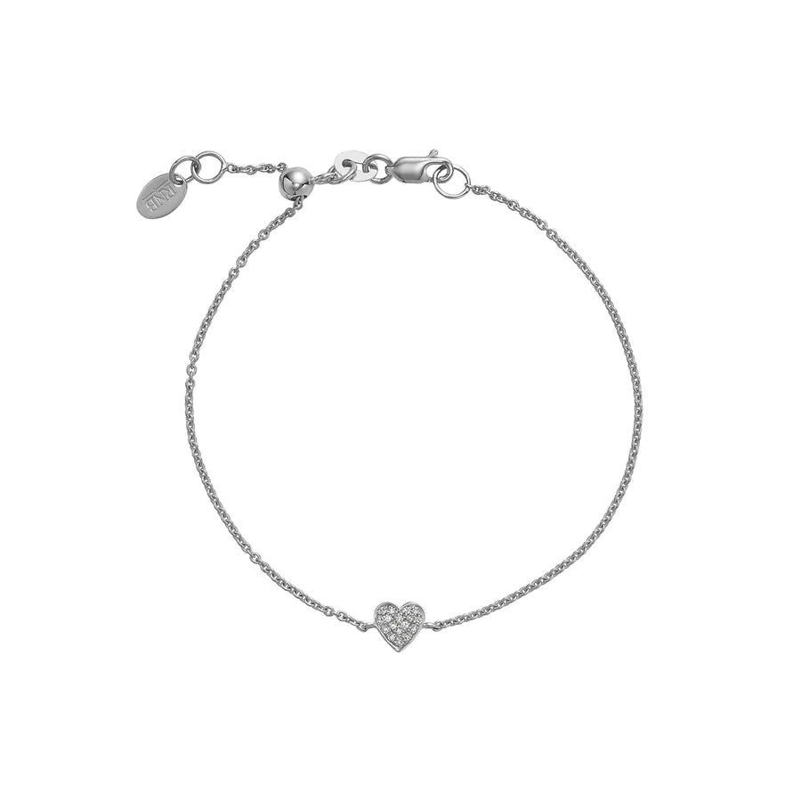 Heart Pave Diamond Bracelet