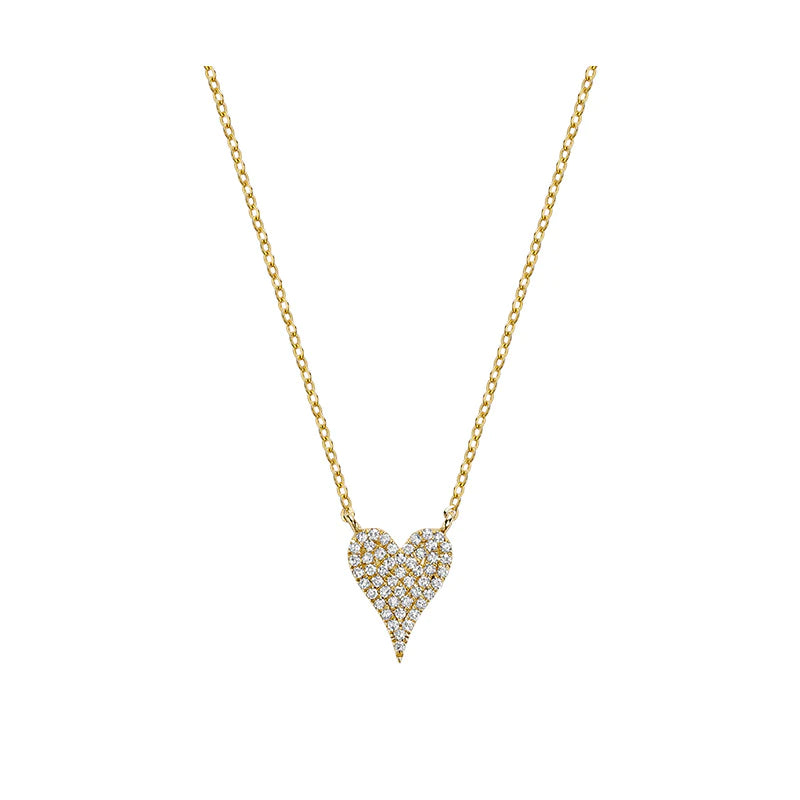 Pave Heart Diamond Necklace