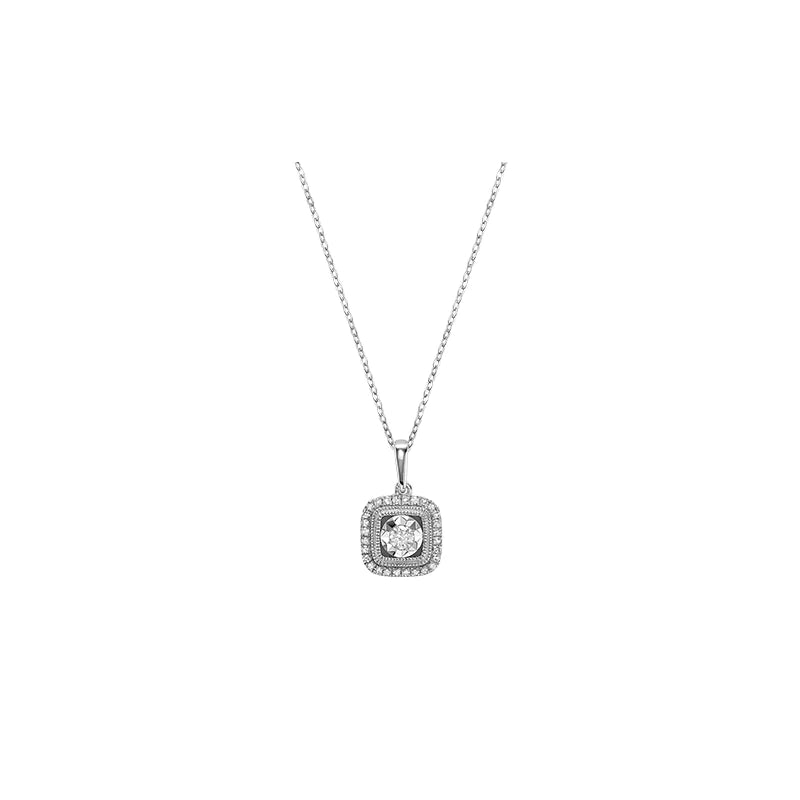 The Halo Illusion Diamond Necklace