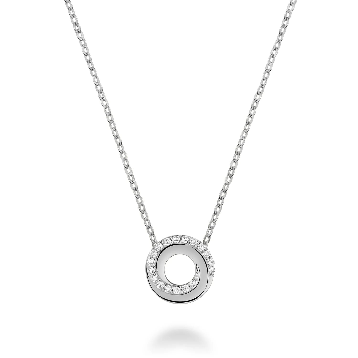Whirl Diamond Necklace
