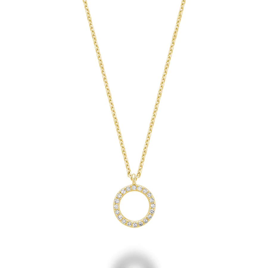 Circle Shape Diamond Necklace