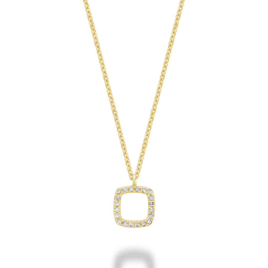 Cushion Shape Diamond Necklace