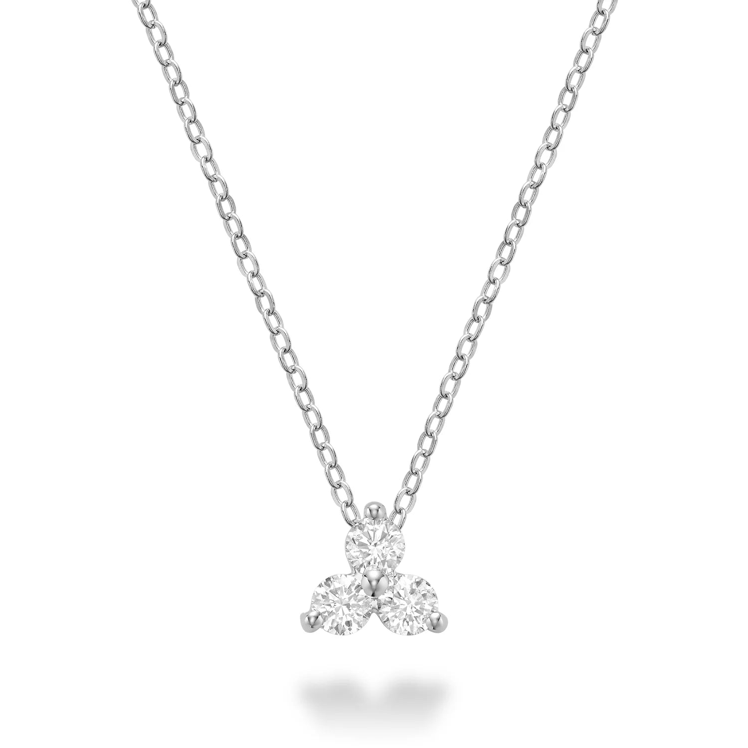 Three Stone Diamond Necklace