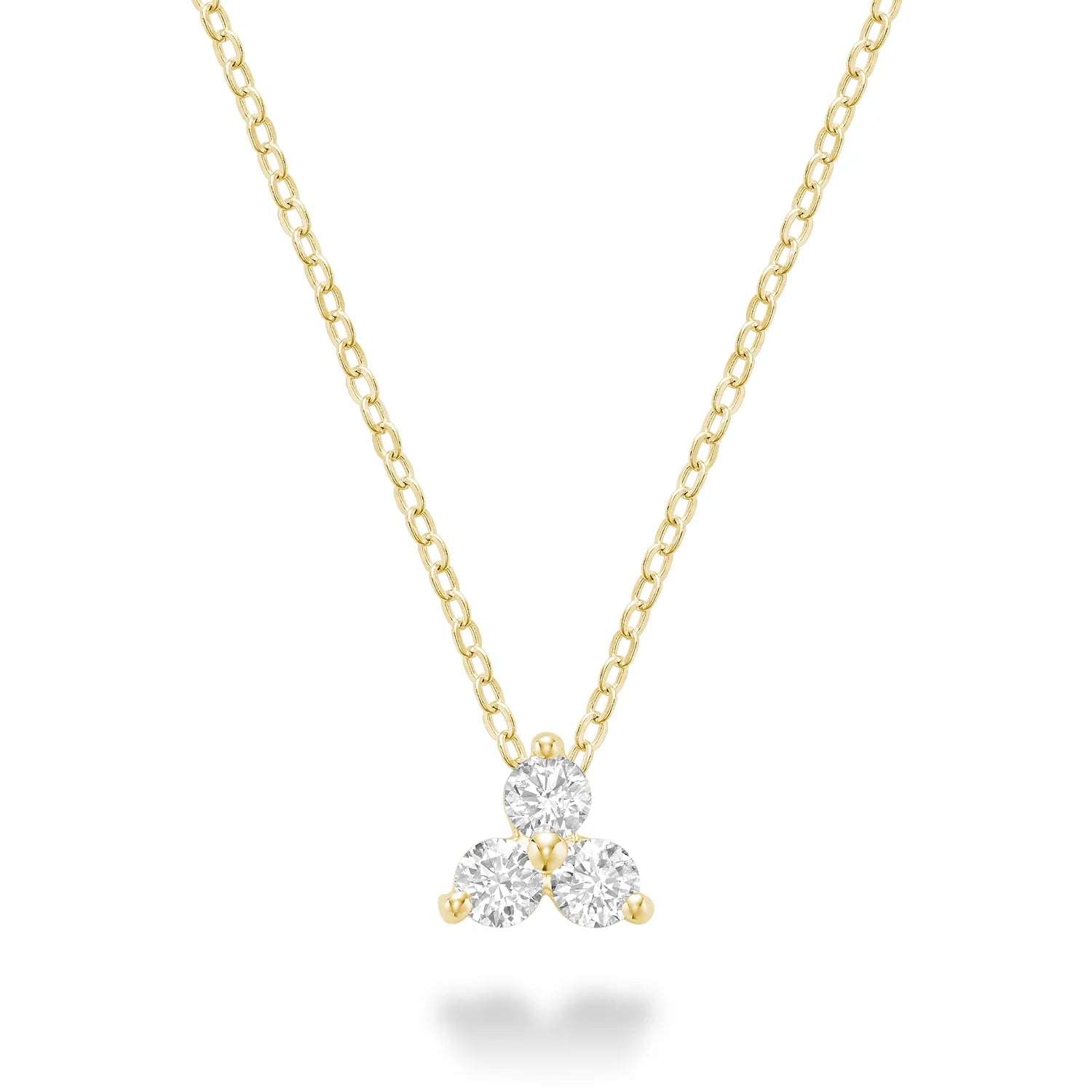 Three Stone Diamond Necklace