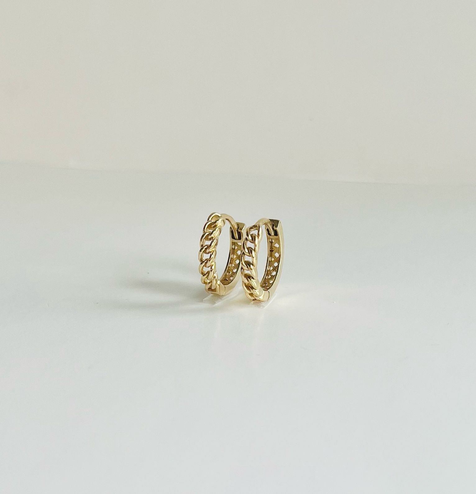 Mini Cuban Link Hoops