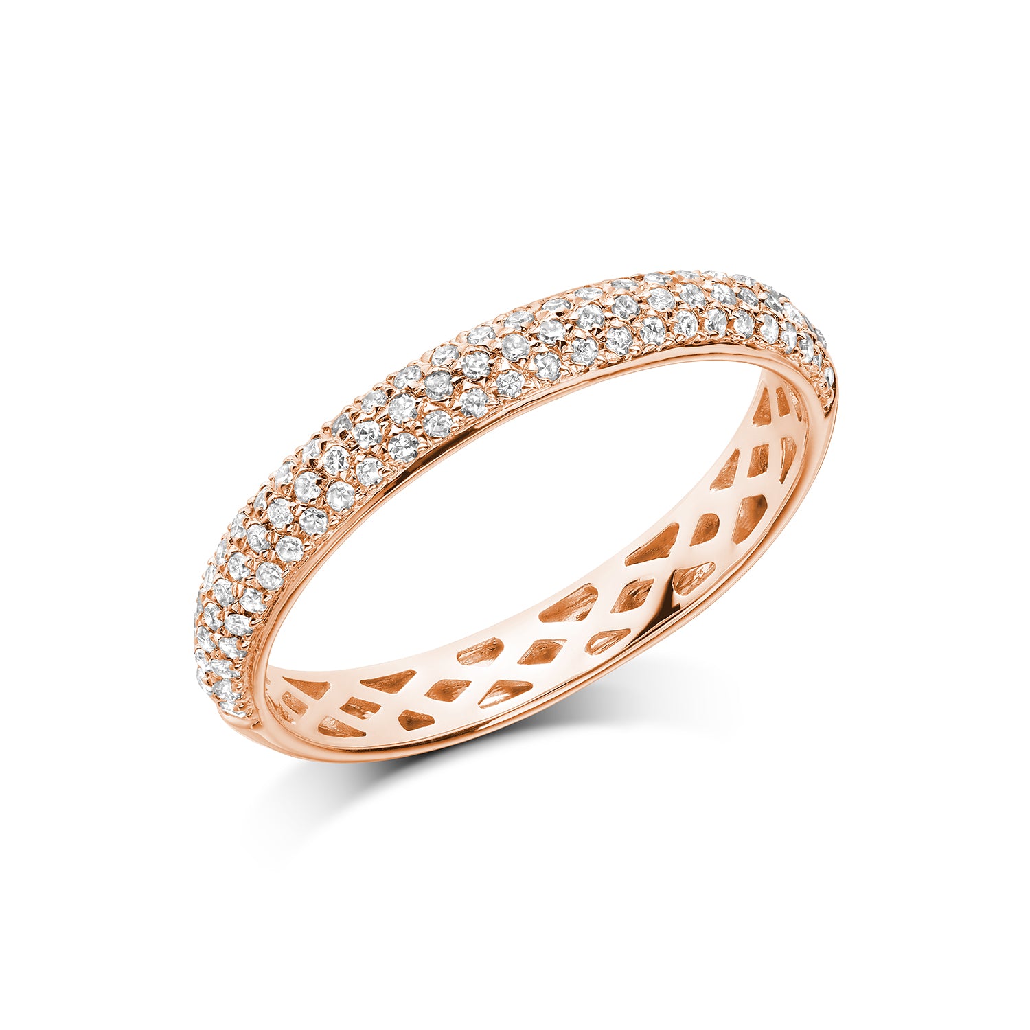 Pave Diamond Semi-Eternity Band