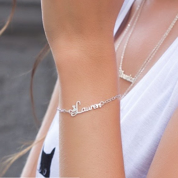 Name Bracelet Sterling Silver