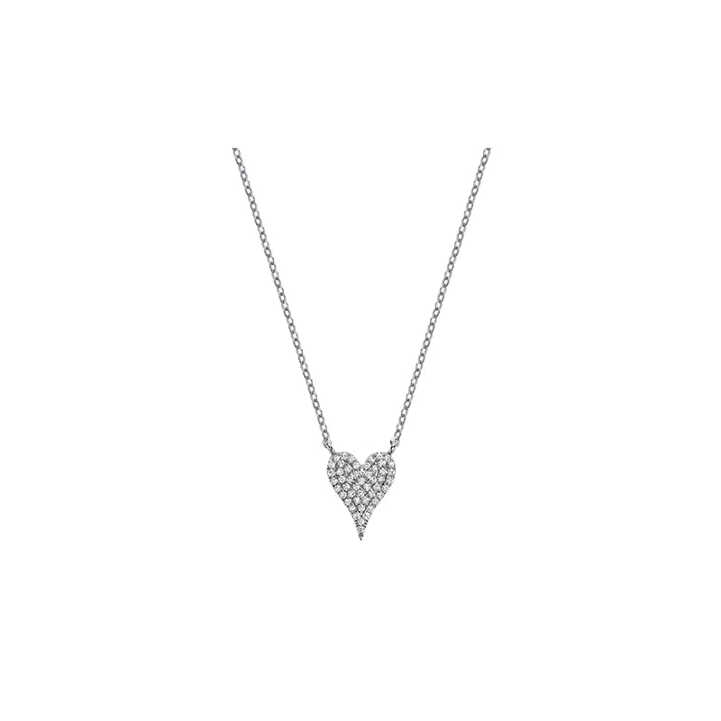 Pave Heart Diamond Necklace