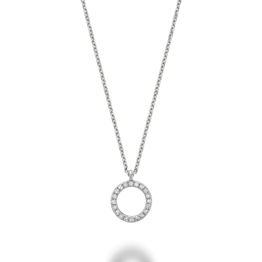Circle Shape Diamond Necklace