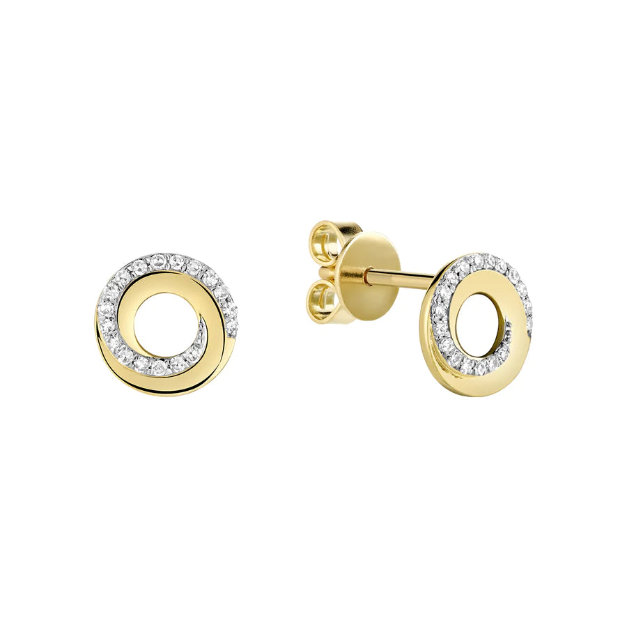 Whirl Diamond Studs