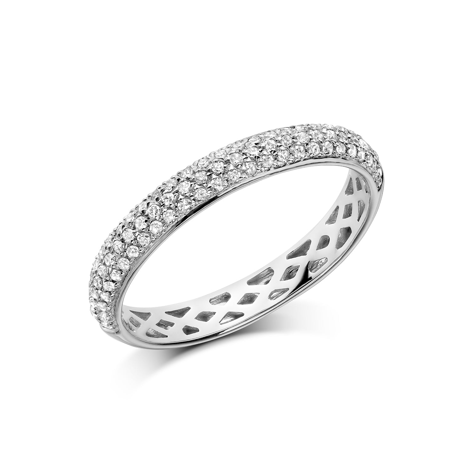 Pave Diamond Semi-Eternity Band
