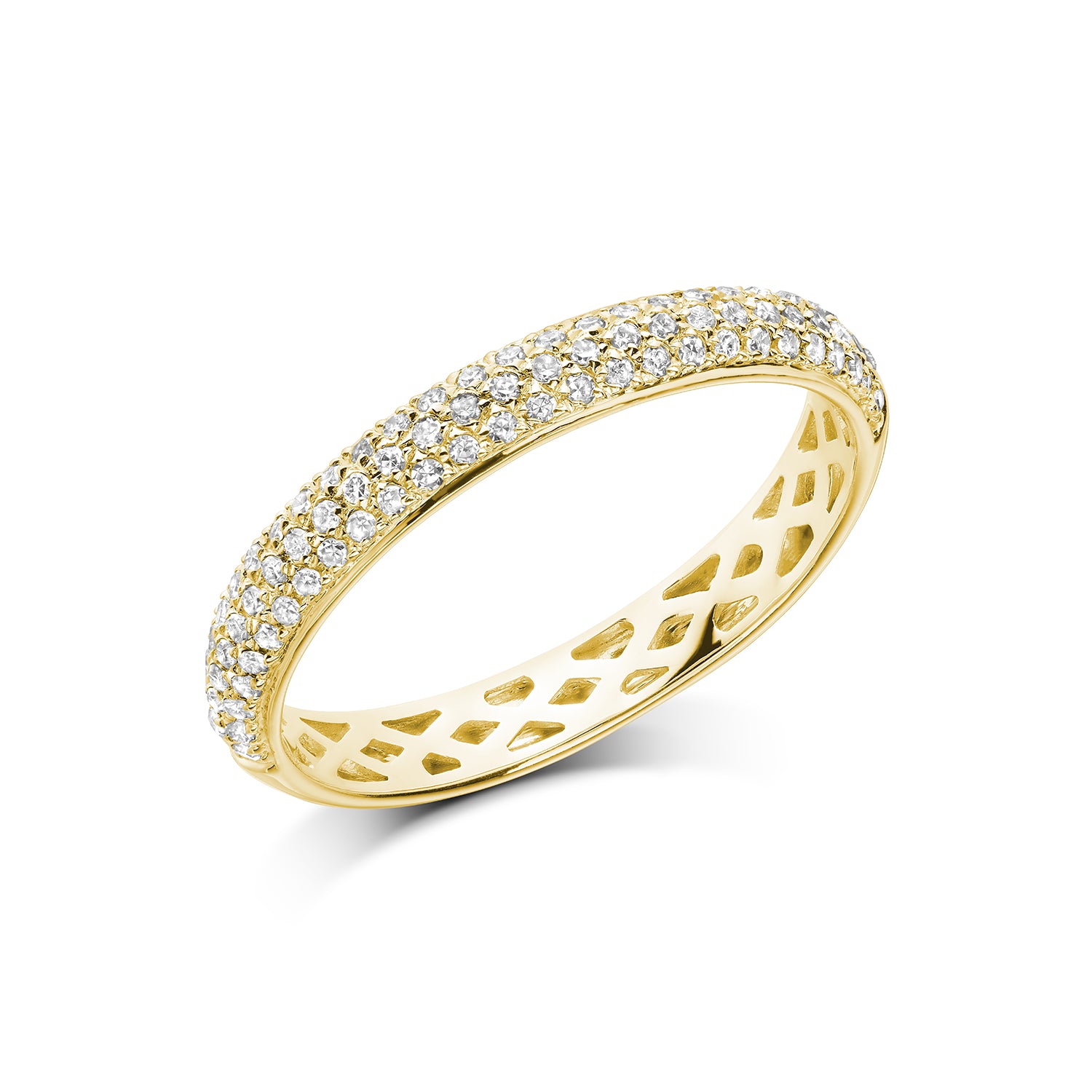 Pave Diamond Semi-Eternity Band
