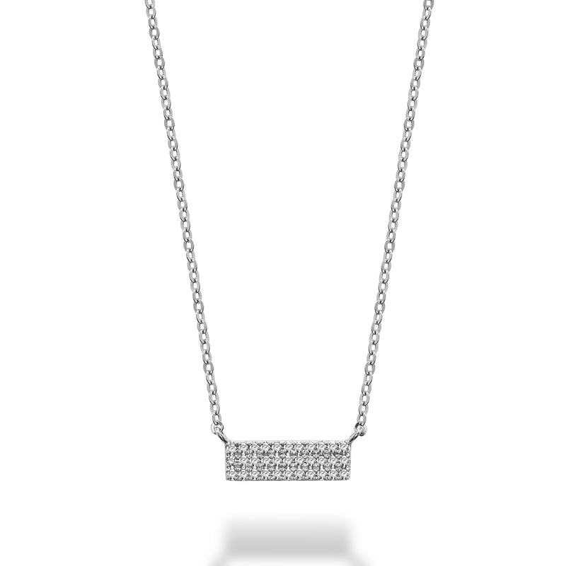 Bar Plate Diamond Necklace