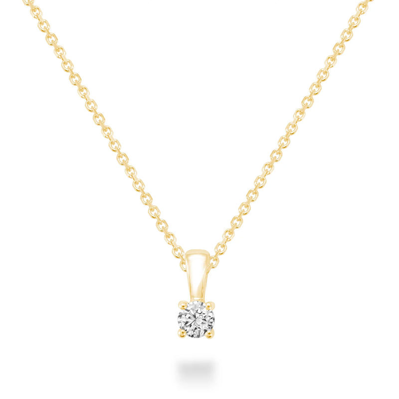 Diamond Solitaire Pendant Necklace