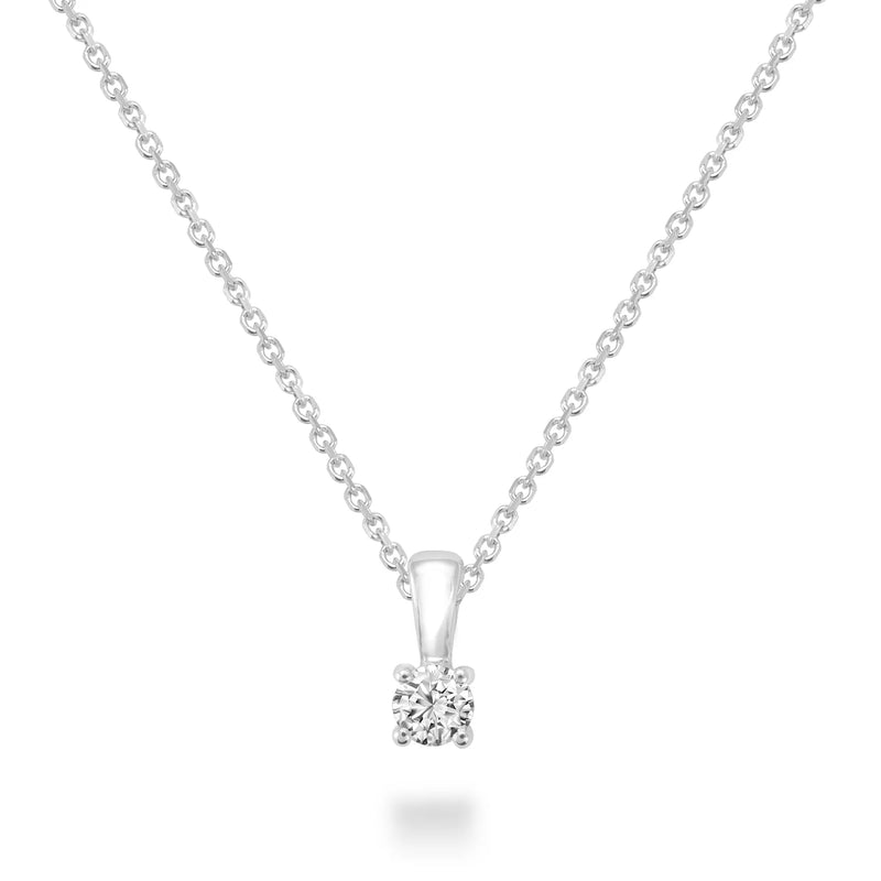 Diamond Solitaire Pendant Necklace