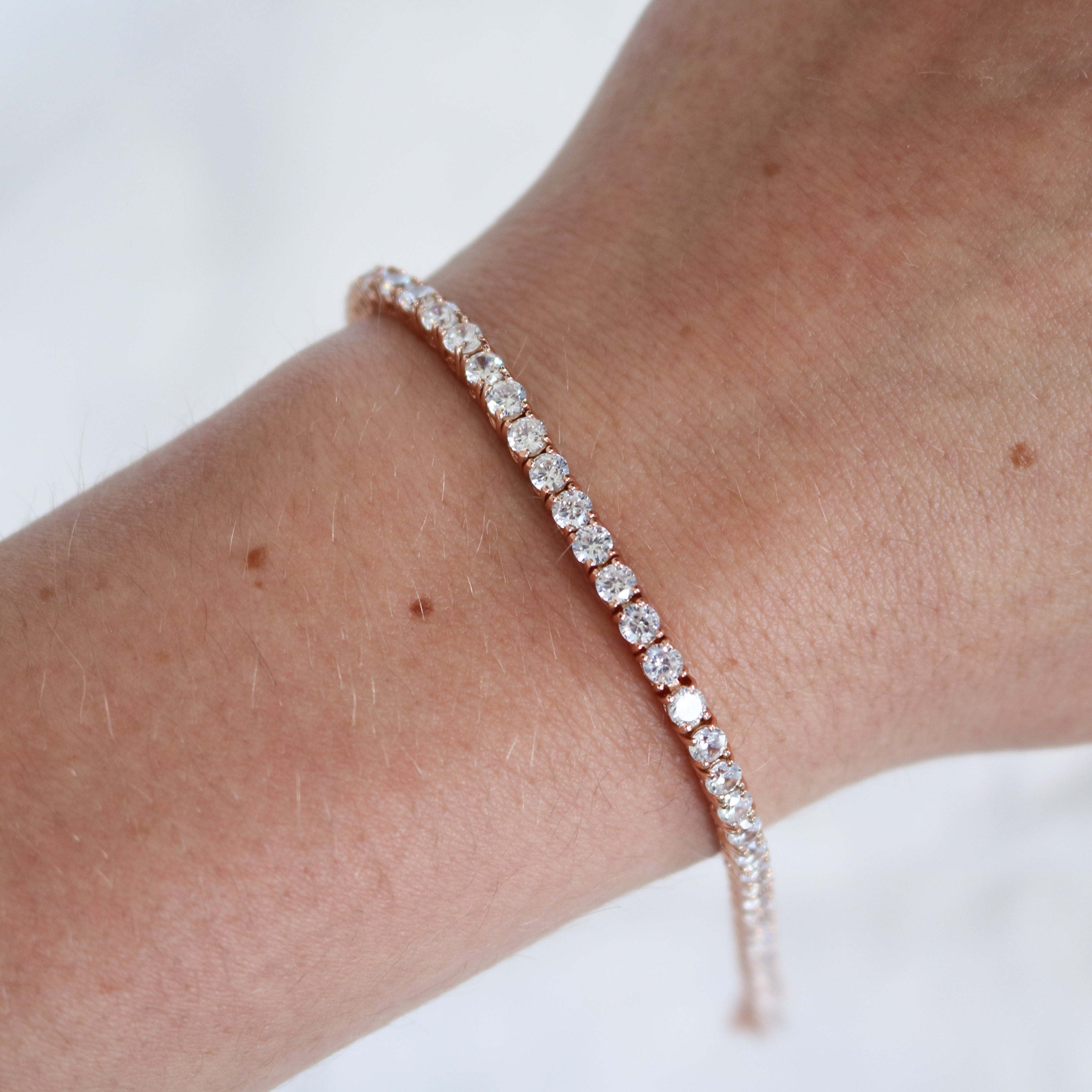 Rose Gold Plated Tennis Bracelet