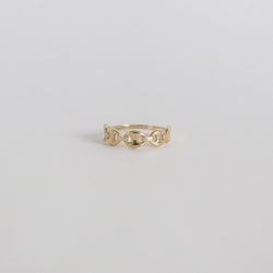 Bague à maillons en or