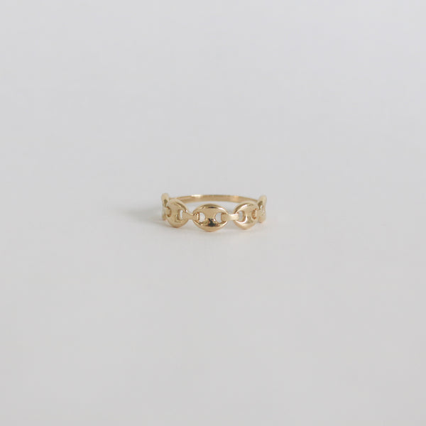 Bague à maillons en or