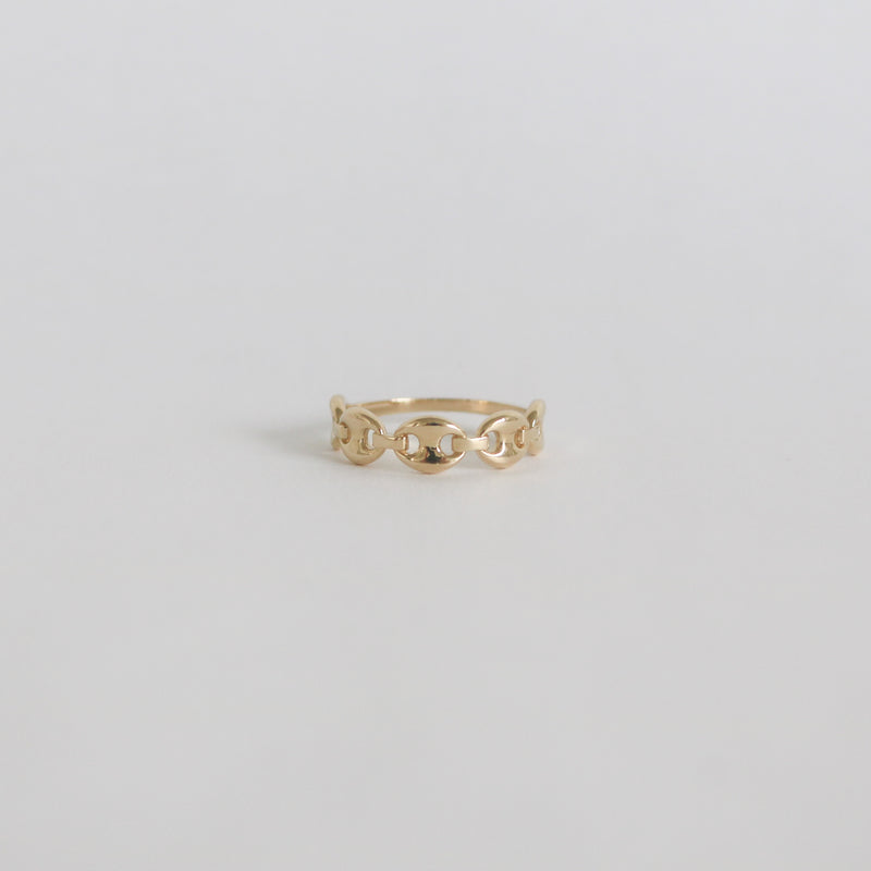 Bague à maillons en or