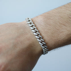 Large Pave Cuban Link Bracelet