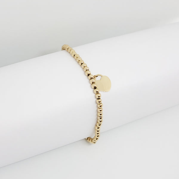 Bracelet coeur de perles