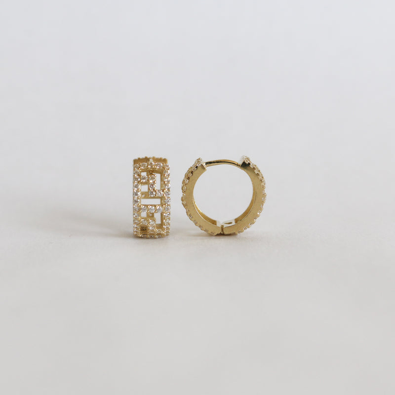 Versace Pave Hoops