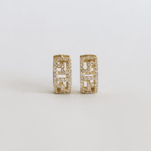 Versace Pave Hoops