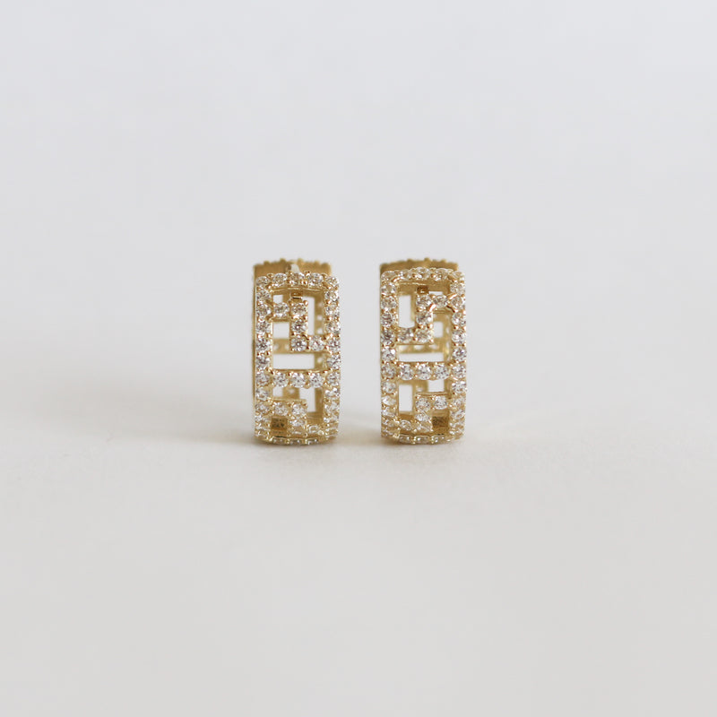 Versace Pave Hoops