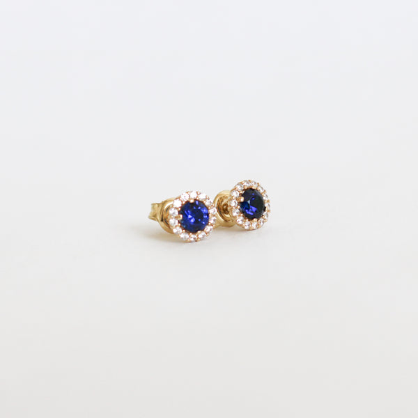 Round Birthstone Earrings