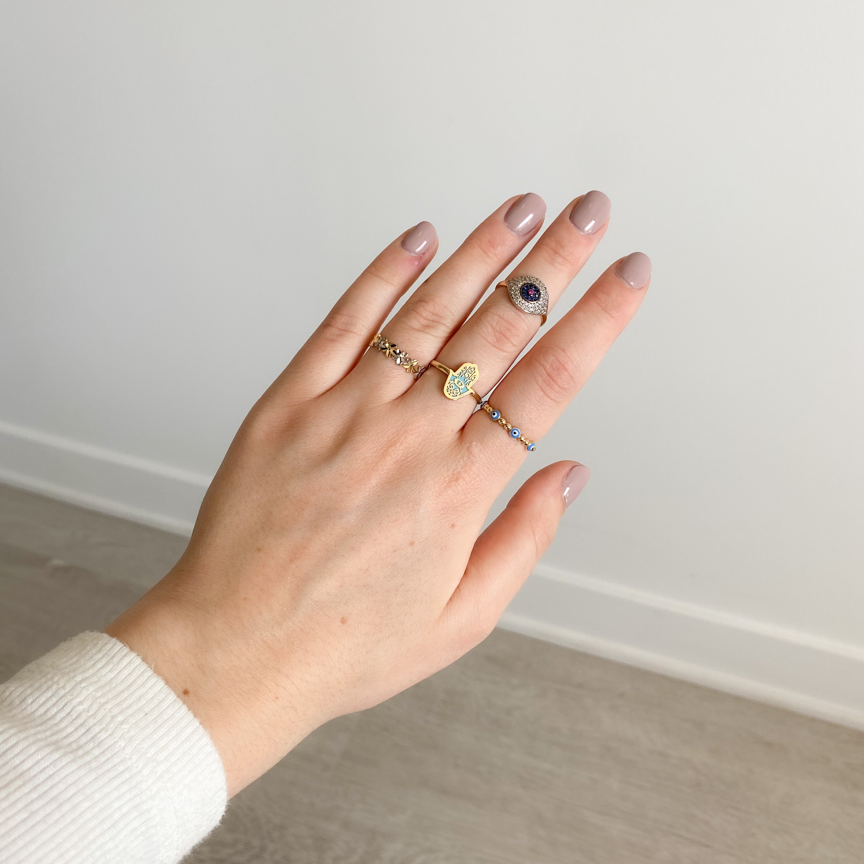 Mini bague mauvais œil
