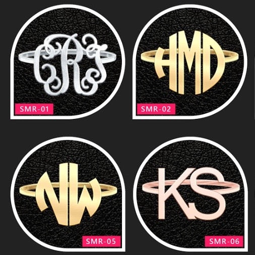 Bagues Initiales et Monogrammes