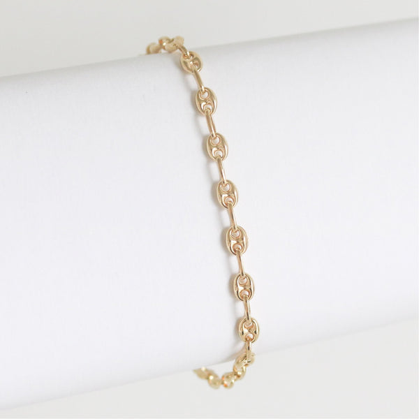 Bracelet à maillons mini dorés